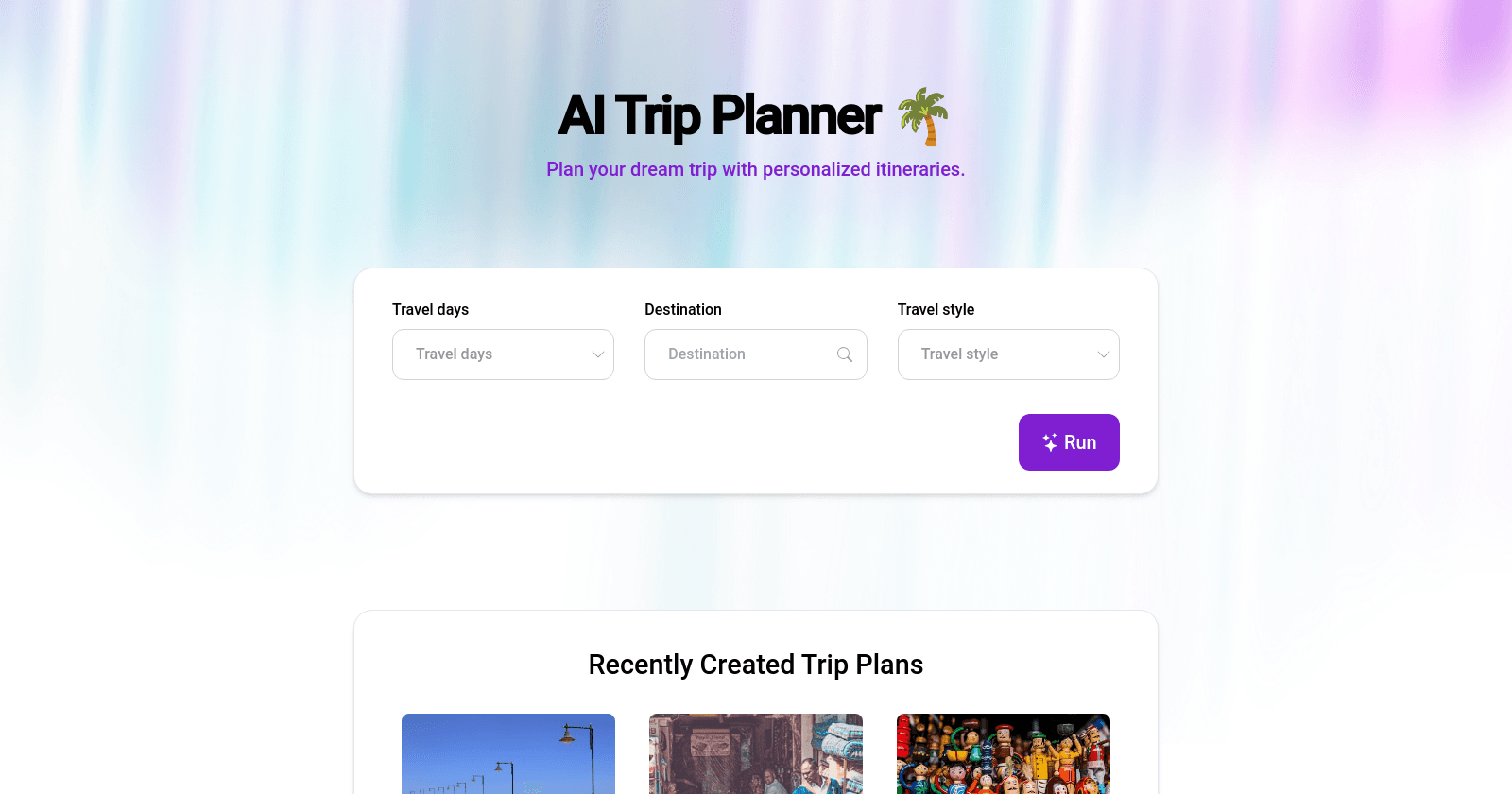 AI Planificador de viajes